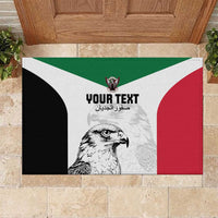 Custom Sudan Football Rubber Doormat Yalla Falcons of Jediane