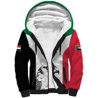 Custom Sudan Football Sherpa Hoodie Yalla Falcons of Jediane