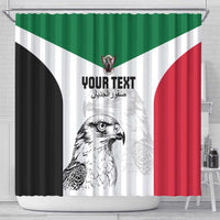 Custom Sudan Football Shower Curtain Yalla Falcons of Jediane
