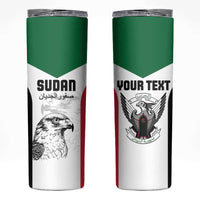 Custom Sudan Football Skinny Tumbler Yalla Falcons of Jediane