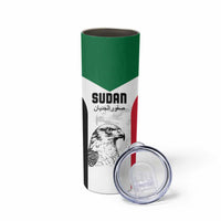 Custom Sudan Football Skinny Tumbler Yalla Falcons of Jediane
