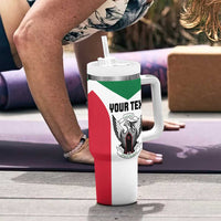 Custom Sudan Football Tumbler With Handle Yalla Falcons of Jediane
