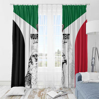 Custom Sudan Football Window Curtain Yalla Falcons of Jediane