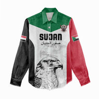 Custom Sudan Football Women Casual Shirt Yalla Falcons of Jediane
