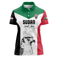 Custom Sudan Football Women Polo Shirt Yalla Falcons of Jediane