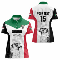 Custom Sudan Football Women Polo Shirt Yalla Falcons of Jediane