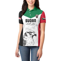Custom Sudan Football Women Polo Shirt Yalla Falcons of Jediane