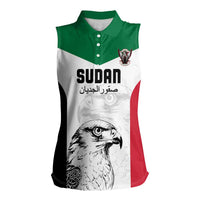 Custom Sudan Football Women Sleeveless Polo Shirt Yalla Falcons of Jediane