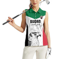 Custom Sudan Football Women Sleeveless Polo Shirt Yalla Falcons of Jediane