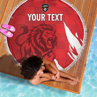 Custom Libya Football Beach Blanket Forza Libya