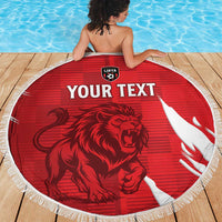 Custom Libya Football Beach Blanket Forza Libya