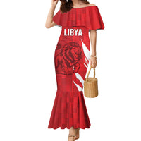 Custom Libya Football Family Matching Mermaid Dress and Hawaiian Shirt Forza Libya
