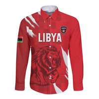 Custom Libya Football Long Sleeve Button Shirt Forza Libya