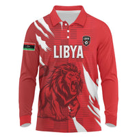 Custom Libya Football Long Sleeve Polo Shirt Forza Libya