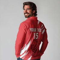 Custom Libya Football Long Sleeve Polo Shirt Forza Libya