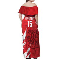 Custom Libya Football Off Shoulder Maxi Dress Forza Libya