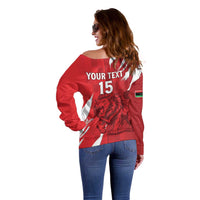 Custom Libya Football Off Shoulder Sweater Forza Libya