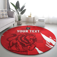 Custom Libya Football Round Carpet Forza Libya