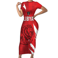 Custom Libya Football Short Sleeve Bodycon Dress Forza Libya