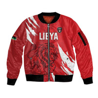 Custom Libya Football Sleeve Zip Bomber Jacket Forza Libya
