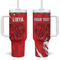 Custom Libya Football Tumbler With Handle Forza Libya