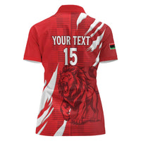 Custom Libya Football Women Polo Shirt Forza Libya