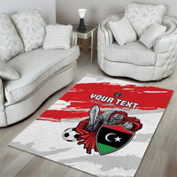 Custom Libya Football Area Rug Yalla Fursan Al-Mutawasit
