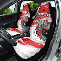 Custom Libya Football Car Seat Cover Yalla Fursan Al-Mutawasit