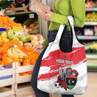 Custom Libya Football Grocery Bag Yalla Fursan Al-Mutawasit