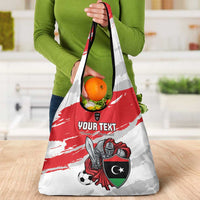 Custom Libya Football Grocery Bag Yalla Fursan Al-Mutawasit