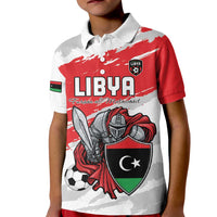 Custom Libya Football Kid Polo Shirt Yalla Fursan Al-Mutawasit