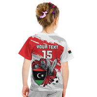 Custom Libya Football Kid T Shirt Yalla Fursan Al-Mutawasit