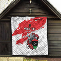 Custom Libya Football Quilt Yalla Fursan Al-Mutawasit