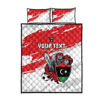 Custom Libya Football Quilt Bed Set Yalla Fursan Al-Mutawasit