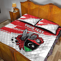 Custom Libya Football Quilt Bed Set Yalla Fursan Al-Mutawasit