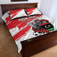 Custom Libya Football Quilt Bed Set Yalla Fursan Al-Mutawasit