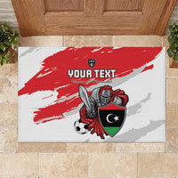 Custom Libya Football Rubber Doormat Yalla Fursan Al-Mutawasit