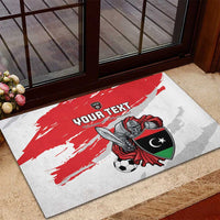 Custom Libya Football Rubber Doormat Yalla Fursan Al-Mutawasit