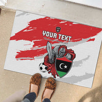 Custom Libya Football Rubber Doormat Yalla Fursan Al-Mutawasit