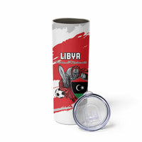 Custom Libya Football Skinny Tumbler Yalla Fursan Al-Mutawasit