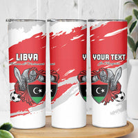 Custom Libya Football Skinny Tumbler Yalla Fursan Al-Mutawasit