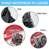 Custom Libya Football Spare Tire Cover Yalla Fursan Al-Mutawasit