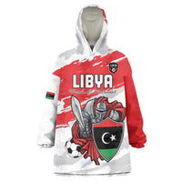 Custom Libya Football Wearable Blanket Hoodie Yalla Fursan Al-Mutawasit