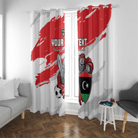 Custom Libya Football Window Curtain Yalla Fursan Al-Mutawasit