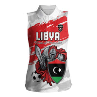 Custom Libya Football Women Sleeveless Polo Shirt Yalla Fursan Al-Mutawasit