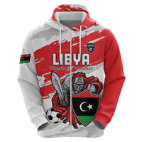 Custom Libya Football Zip Hoodie Yalla Fursan Al-Mutawasit