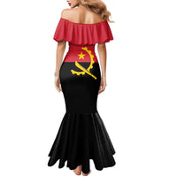 Angola Country Flag Family Matching Mermaid Dress and Hawaiian Shirt Virtus Unita Fortior