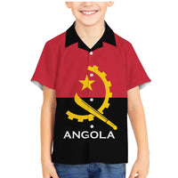 Angola Country Flag Family Matching Mermaid Dress and Hawaiian Shirt Virtus Unita Fortior