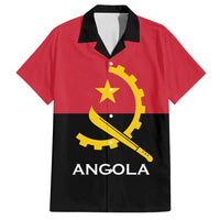 Angola Country Flag Family Matching Off Shoulder Maxi Dress and Hawaiian Shirt Virtus Unita Fortior