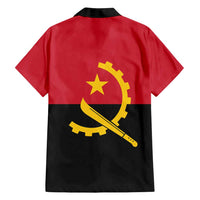 Angola Country Flag Family Matching Off Shoulder Maxi Dress and Hawaiian Shirt Virtus Unita Fortior
